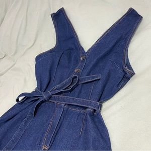Denim Flare Jumpsuit